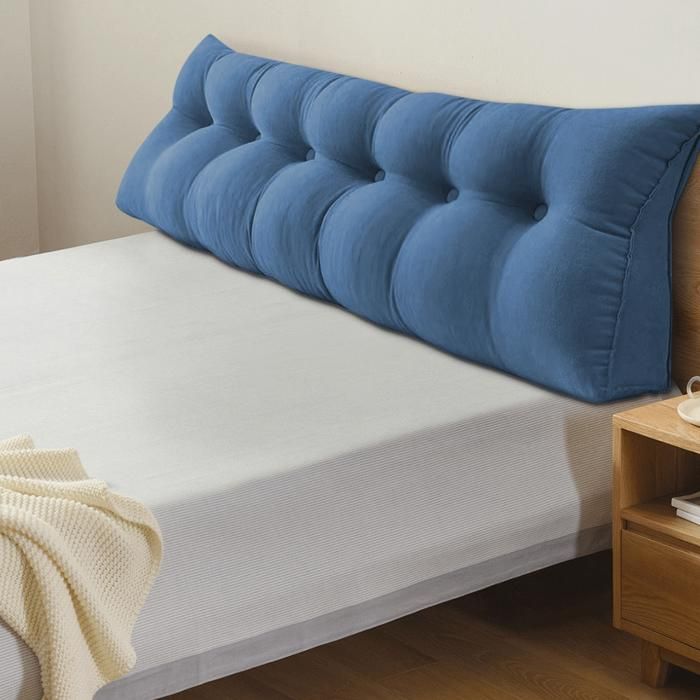 JEOBEST Coussin de chevet - 180*50*20cm - Oreiller de Canapé en Lin - Repos Oreiller Dossier de Soutien Lombaire pour Adultes