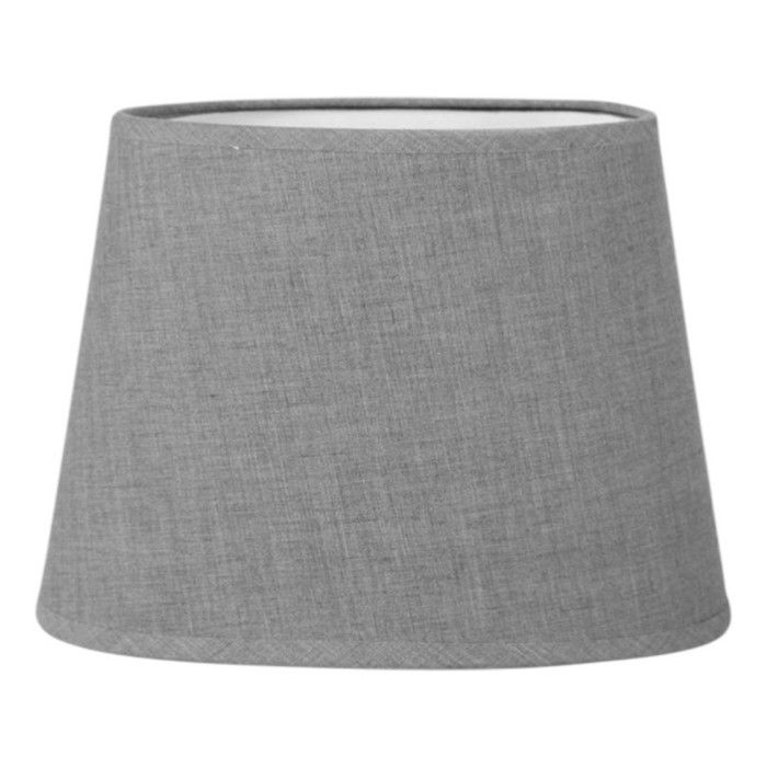 Abat-jour - Ovale - Gris clair - Pour lampe - Base 20 5 cm - Culot E14