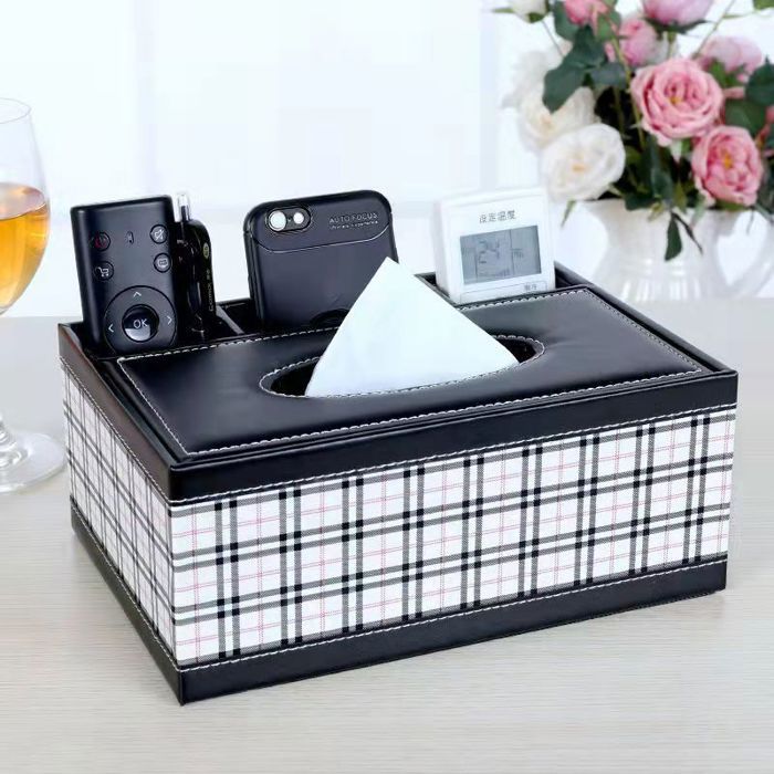 ®TONLRGY Boîte à mouchoirs en similicuir idéale pour la maison ou le bureau 23 5 x 16 5 x 9 5 cm Baige