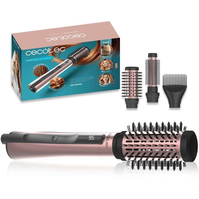 Brosse coiffante CECOTEC CeramicCare 3in1 AirBrush Revêtement céramique