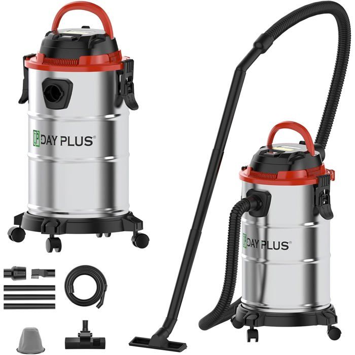 Aspirateur eau et poussière 2500 W DAYPLUS aspirateur avec réservoir de 20 L et fonction soufflerie pression daspiration de