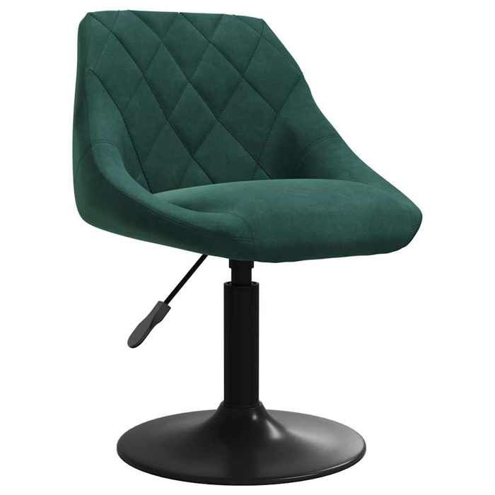 NEUF 2026 CHIC Tabouret de bar SWEETY 1 PC CHAISE HAUTE Vert foncé Velours 46x44x(62.5-77.5) cm CCC1926