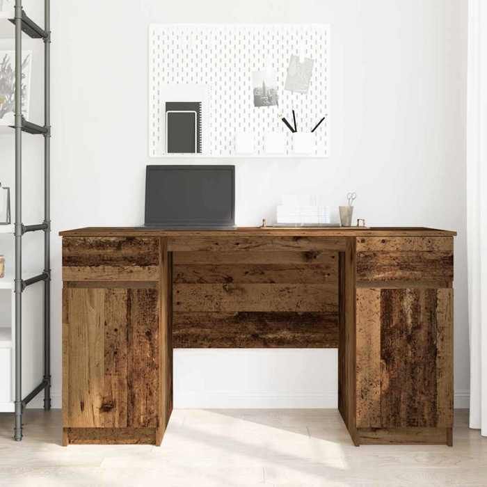 Bureau secrétaire contemporainrésistance stabilité（1 pcs） Meuble de Bureau Bois ancien 140x49x76 cm Bois dingénierie @823699