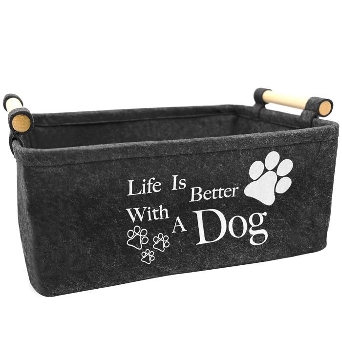 Corbeille à jouets pliable pour chiens et chats Panier de Rangement pour Jouets pour Chat Chien Panier de Rangement 38 x 25 x 18cm