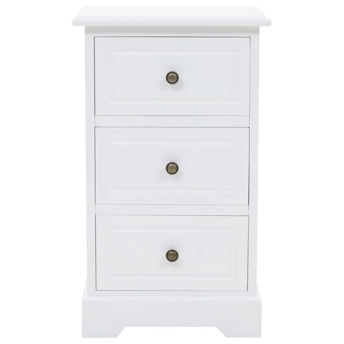 En solde 1x Armoire de nuit moderne - UU - Petit commode/placard - MDF et bois de pin 35x32x59 cm L2664
