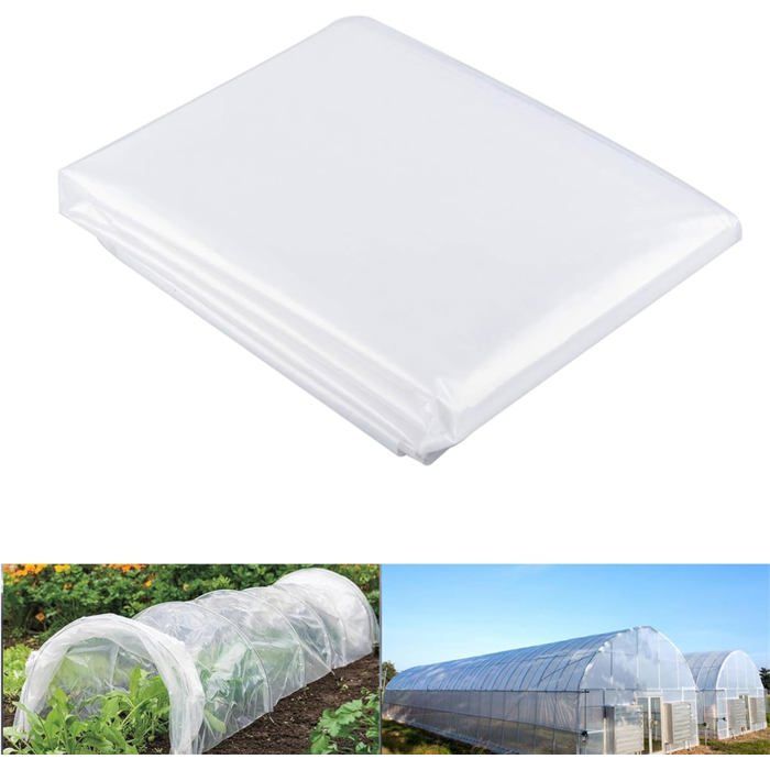 Bache pour Serre 2Mx10M Extra Épais Bache Plastique Transparente Bache Serre Tunnel Film Polyéthylène de Clair Grandir Couverture