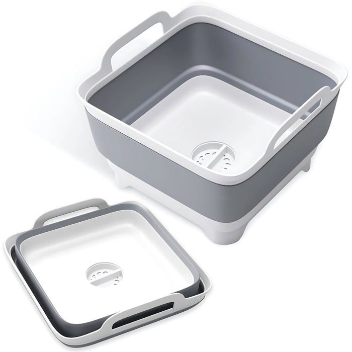 Bassine pliable avec bouchon de vidange - Bassine de 9 litres (24 gallons) pour biberons bassine portable pour la vaisselle