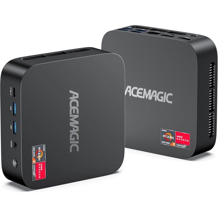 Mini PC ACEMAGIC Kron Mini K1 Ryzen 4300U - 16Go RAM 512Go SSD Triple écran 4K Windows 11 Pro