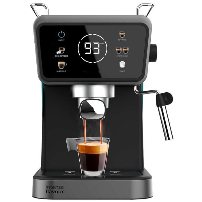 Machine à Café Express Power Espresso Touch ColdBrew. Écran Tactile Système ColdBrew Pompe 20 Bars Buse Vapeur Orientable 15L