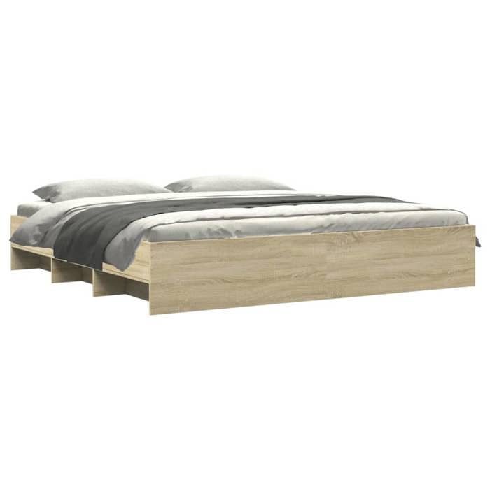 Structure/Cadre de lit - sans matelas - chêne sonoma 180x200 cm - pour adul/enfant NL98110