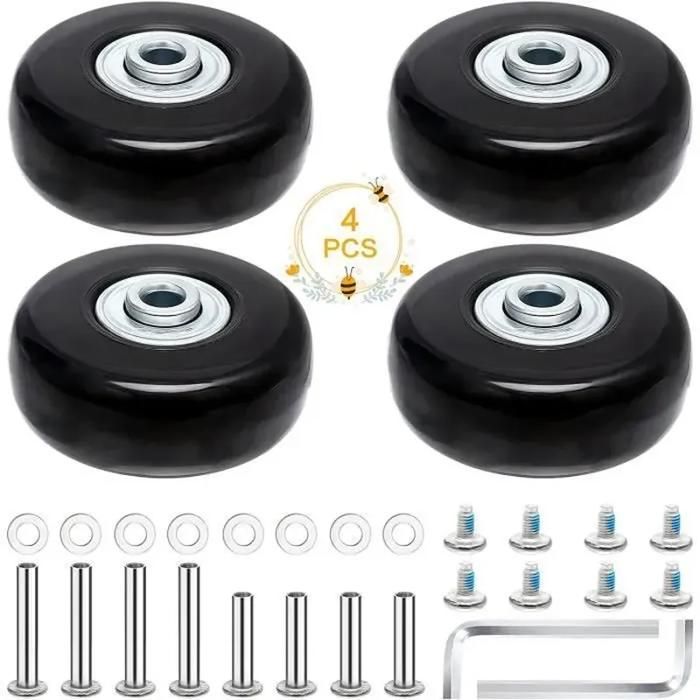 Roulettes de Rechange pour Valise 4Pcs Bagages Roues de Rechange 50x18 mm Paire de Roues de Rechange de Bagages Valise avec Roulettes de Rechange pour Valise 4Pcs Bagages Roues de Rechange 50x18 mm Paire de Roues de Rechange de Bagages Valise avec