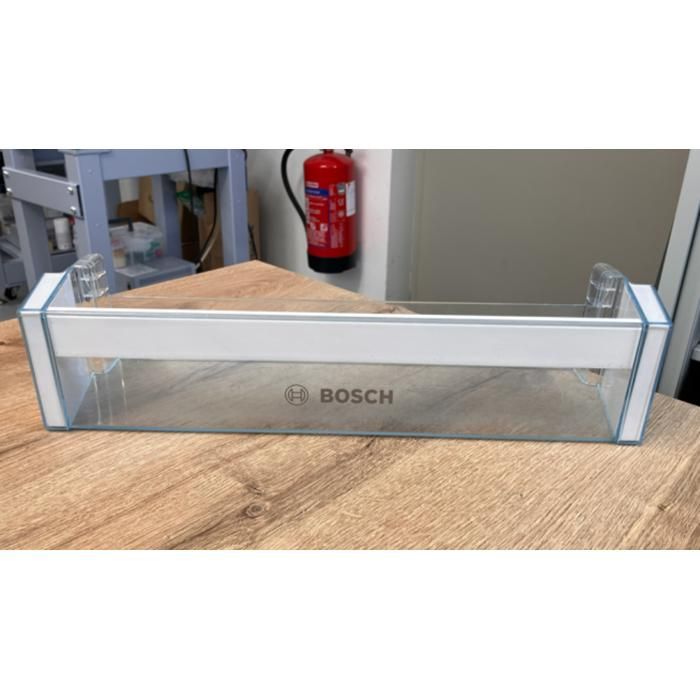 BALCONNET PORTE BOUTEILLE POUR REFRIGERATEUR - BOSCH - 470 x 125 x 95 mm - Reconditionné – Très bon état