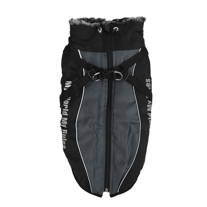 1 Veste chien Coton Tissu Oxford Col épais réfléchissant Manteau chaud automne hiver Grand et moyen chien .