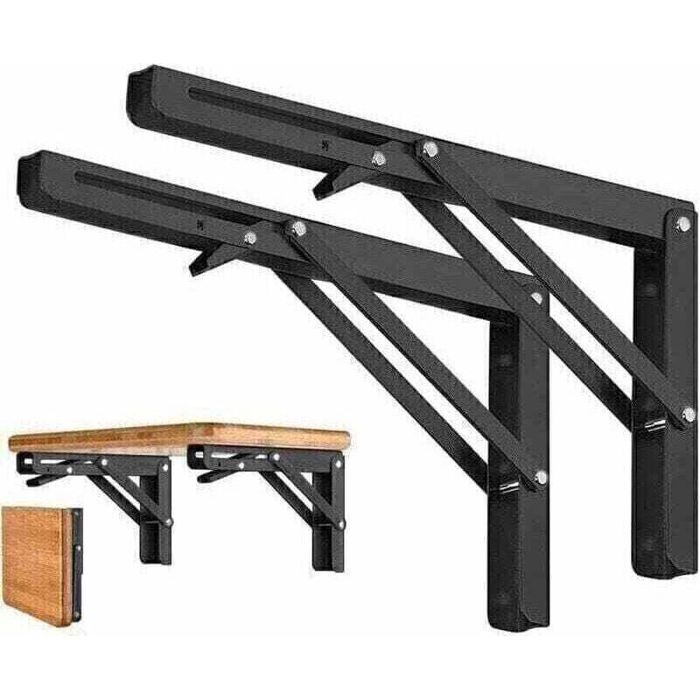 Équerre Pliable - MAX® - Support Étagère Acier Inoxydable - 300mm Argenté - Charge 60kg Équerre Pliable - MAX® - Support Étagère Acier Inoxydable - 300mm Argenté - Charge 60kg