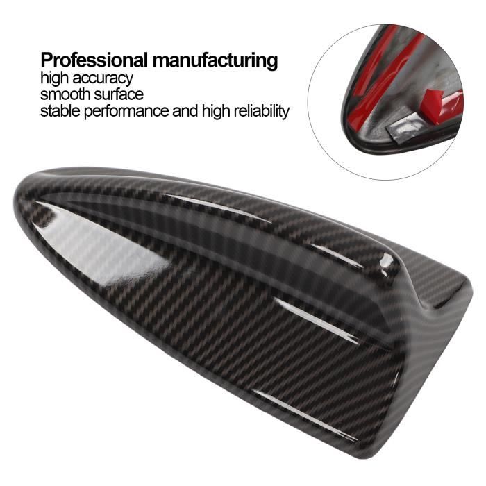 Cache Antenne Aileron Requin Fibre Carbone Noir Pour BMW Série 3, I3, X5, X6 2023-2024 | Décoration Voiture