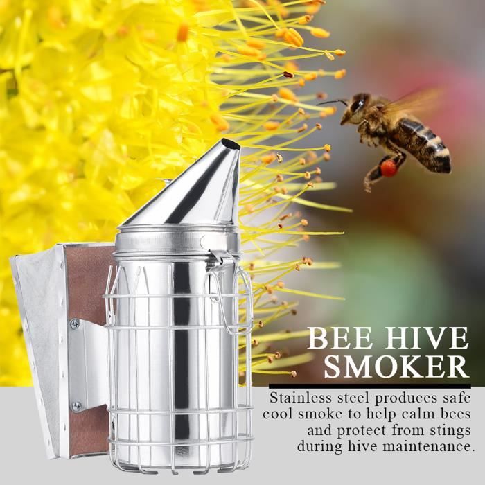 VGEBY Fumoir Ruche Acier Inoxydable Smoker Protection Thermique Apiculture  - Cdiscount Animalerie