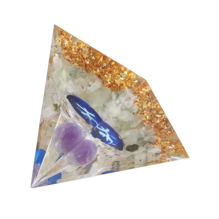 Socle Lumineux Pour Orgonite Pyramide - Pierre De Guérison - Equilibre énergétique - Dépollueur énergétique - Bien être- Feng Shui