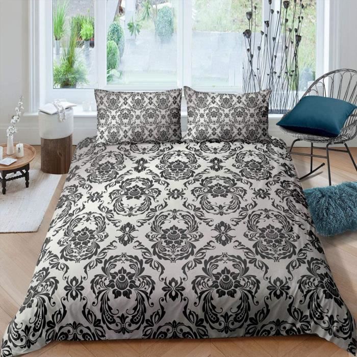 Housse De Couette 240x220 Cm 3D Impression Femme Africaine Motif Literie Parure De Lit 2 Personnes Microfibre Avec 2 Taie D'Oreiller 65x65Cm Avec Fermeture Éclair, 3 Pièces Imprimé Housse Couette