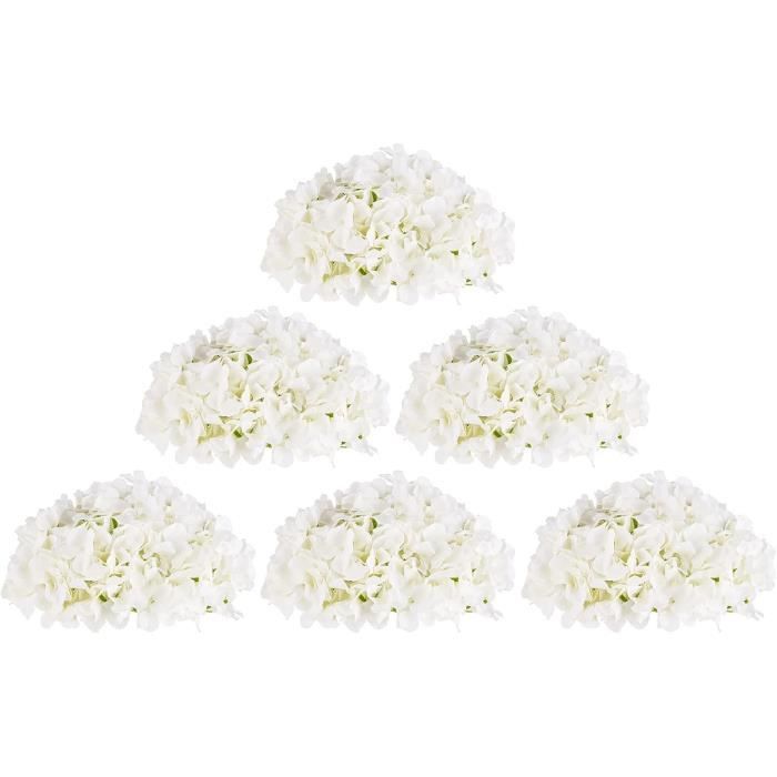 Hortensia artificiel lot de 305, 250mm. Aspect réaliste, tête 152mm. Décoration intérieure, fêtes. Blanc