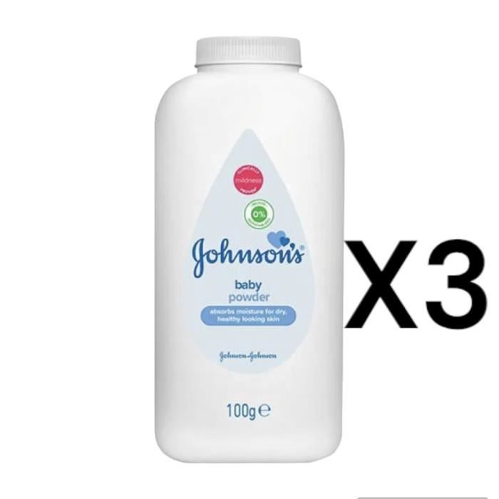 Johnson’s Baby Powder 100g lot de 3