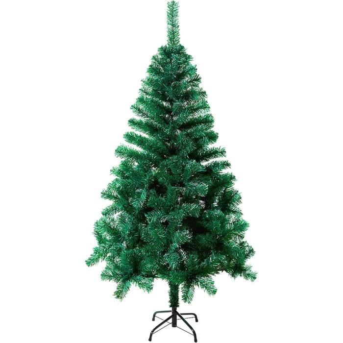 Sapin De Noël Artificiel Vert 120 Cm - PVC Avec Base En Plastique, 200 Branches (Décoration Non Incluse) - 8