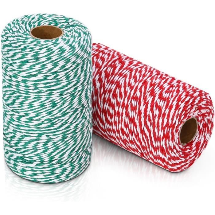 APLI 19845 - Kit Emballage Cadeau : Bobine De Ficelle En Coton Rouge Et