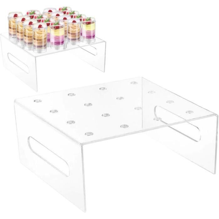 Support pâtisserie rectangle coloré pour gâteaux individuels