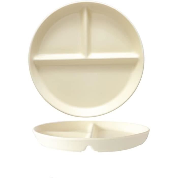 Assiette Compartiment Adulte Porcelaine, Assiette De Contrôle De