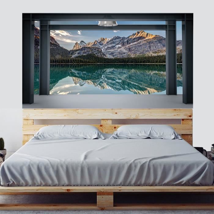 Effet Creatif Noir Arbre Branches 3d Tete De Lit Mur Autocollant Chambre Chambre Mur Decalque Lit Chevet Vinyle Decor A La Maison Cdiscount Maison