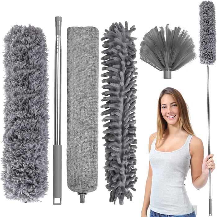Gvolatee 6 pièces Plumeau Poussiere Telescopique 250 cm, Plumeaux
