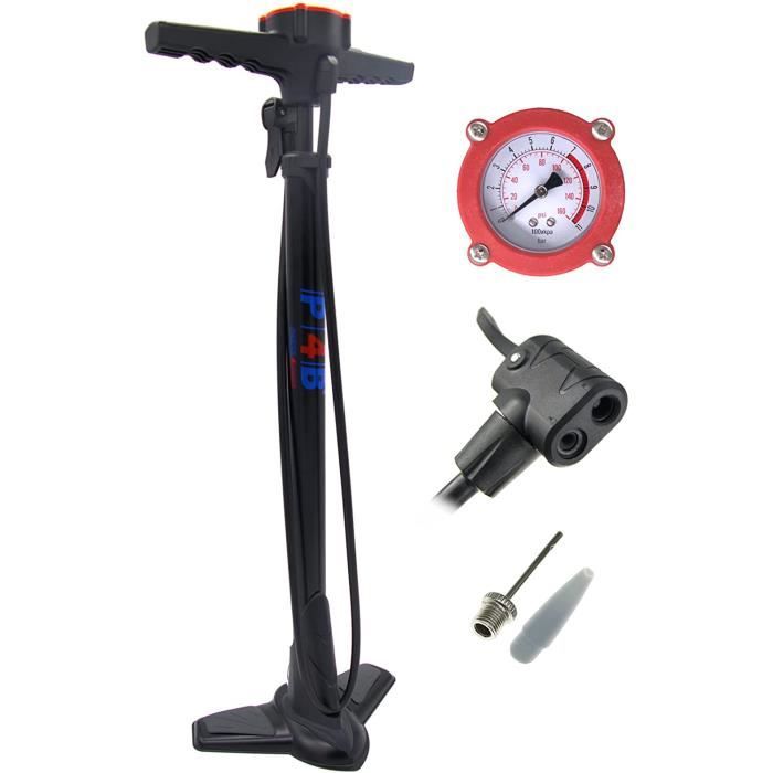 Pompe à Vélo Sur Pied – 11 Bar / 160 Psi – Manomètre Intégré – Pour Valves Presta Et Schrader – VTT, Vélo électrique, Route - 8