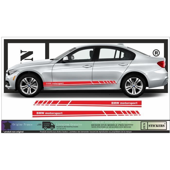 BMW M - Série 1 2 3 4 5 6 7 X1 X2 X3 X4 X5 X6 Bandes de Bas de Caisse Rouge  - Tuning Sticker Autocollant Graphic Decals - Cdiscount Auto
