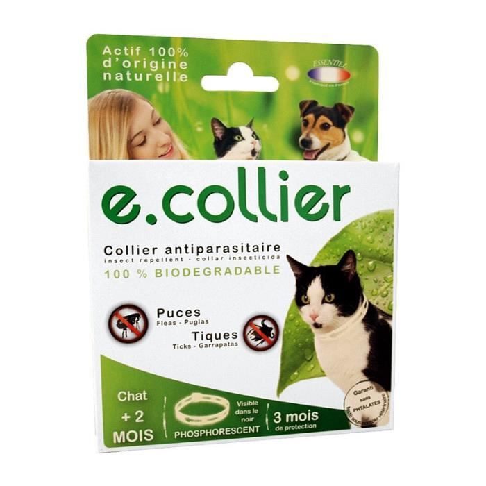 E.collier - collier antiparasitaire pour chat Phosphorescent - Cdiscount