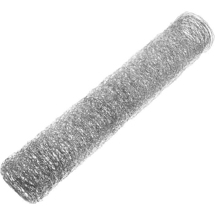 LAISHUNHE 40cmx5m Grillage de Lapin Galvanisé Maille Hexagonal Grillage