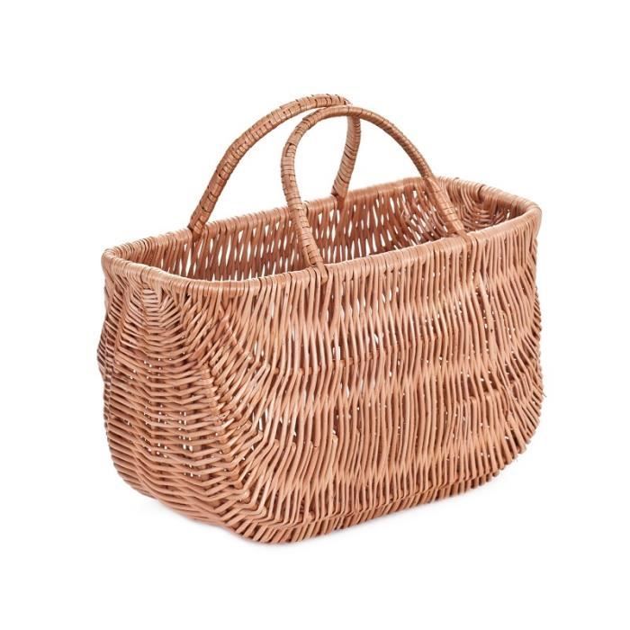 Panier - Naturel - Sac à main - Osier - 42x20x25/34 cm - Mixte