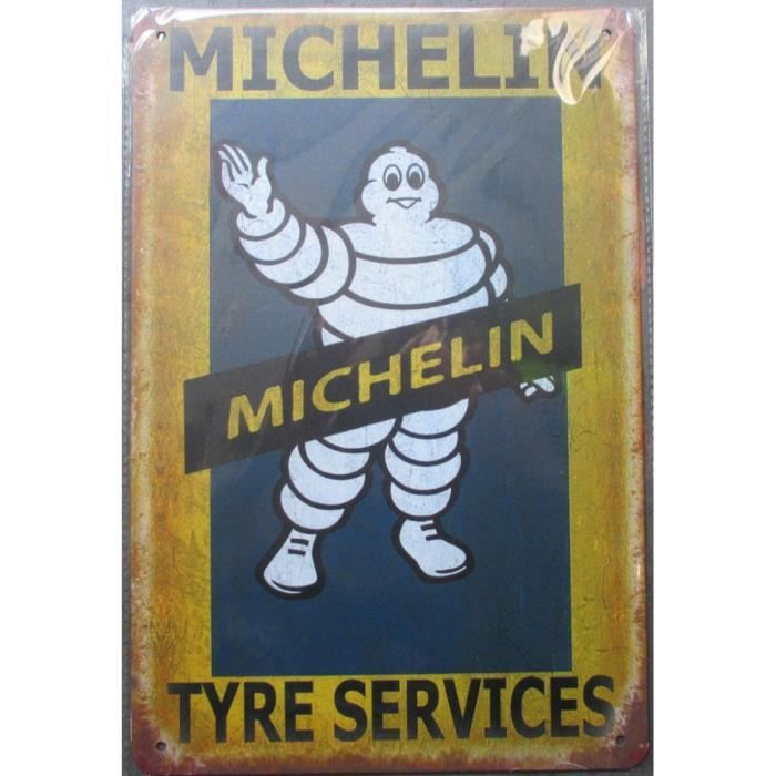 Plaque métal rétro Michelin, Logos - NA23359 - 40 x 30 cm
