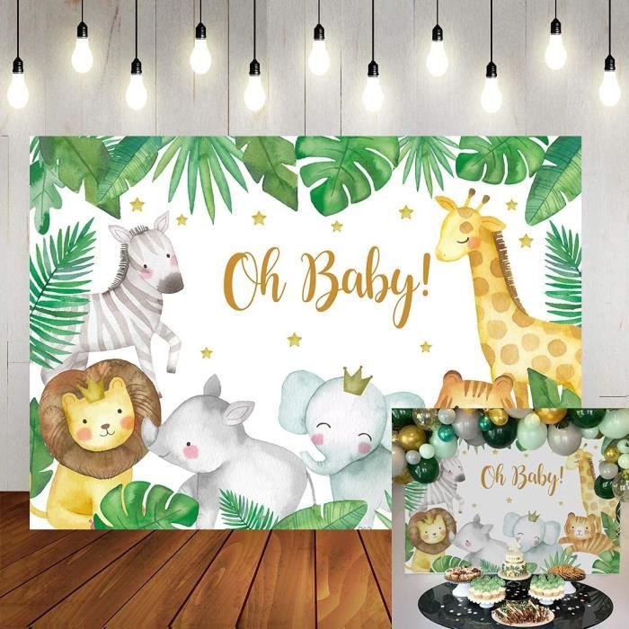 63 PCS Safari Baby Shower Décoration Jungle Party Supplies Safari Baby  Shower Toile de Fond Jungle Baby Shower Décorations Jungle Ba - Cdiscount  Maison