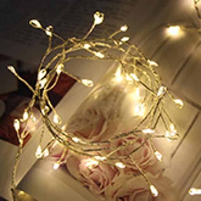 Guirlande Lumineuse Firschoie à Pile - 12 Pièces 2.2m LED Blanc Chaud, Étanche IP65, Pour Décoration