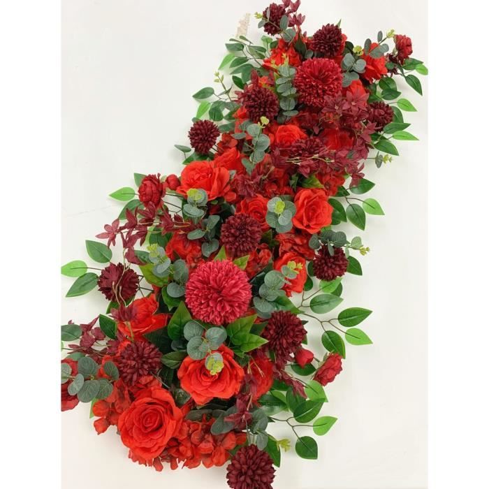 50 cm - Plein rouge - Arrangement De Fleurs Artificielles Roses ...