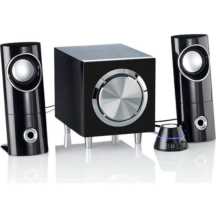 Système audio actif 2.1 multimédia MSX-220 - Auvisio - Noir - Filaire - 40-16000 Hz