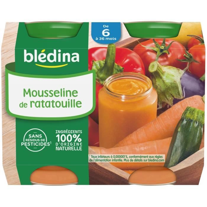 Bledina Petits Pots Mousseline De Ratatouille 2x0 G Des 6 Mois Achat Vente Legumes Cuisines Bledina Petits Pots Mousseline De Ratatouille 2x0 G Des 6 Mois Soldes Cdiscount