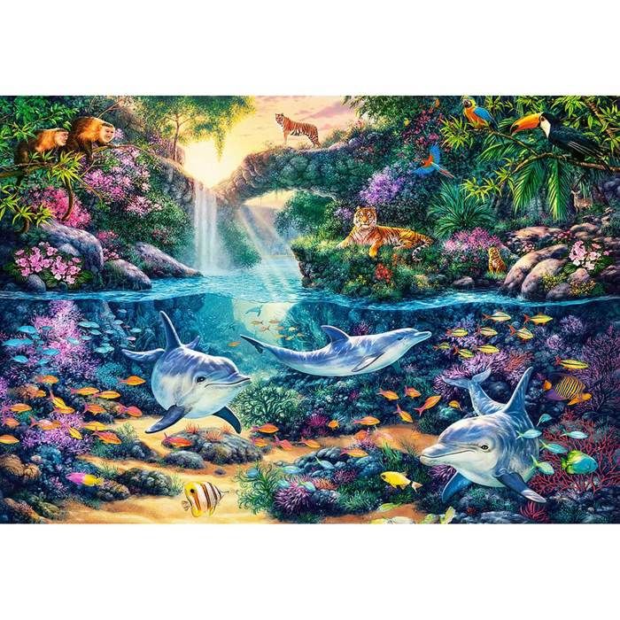 Puzzle 1500 pièces : La jungle paradisiaque