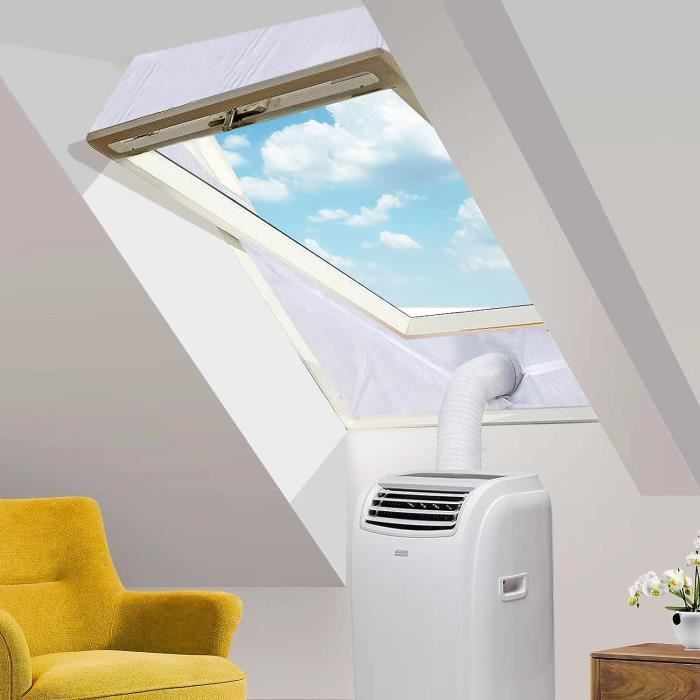 Joint D'étanchéité Pour Fenêtre Et Climatiseur Mobile - Blanc, Diamètre 400 Cm, Avec Bande Velcro