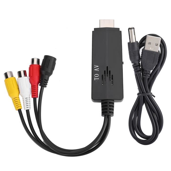 Adaptateur HDMI vers AV, convertisseur HDMI vers RCA, portable pour / DVD /  décodeur câble / pour PS3 / pour Xbox 360 - Cdiscount Informatique