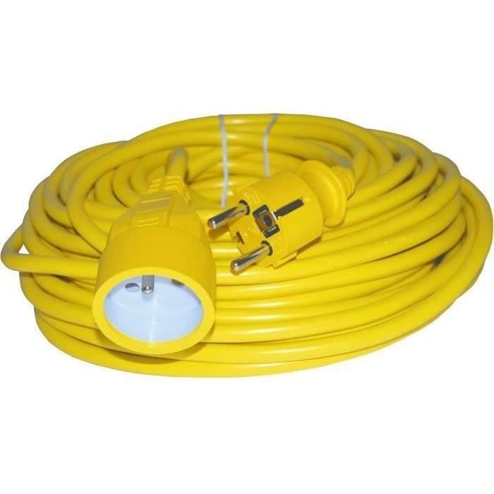 Rallonge électrique PVC - Longueur: 50 m 3 × 1,5mm2