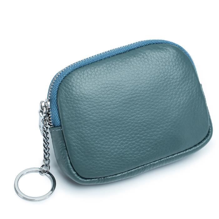 Porte-Monnaie En Cuir Véritable Pour Femme Avec Porte-Clés - Compact Et Élégant