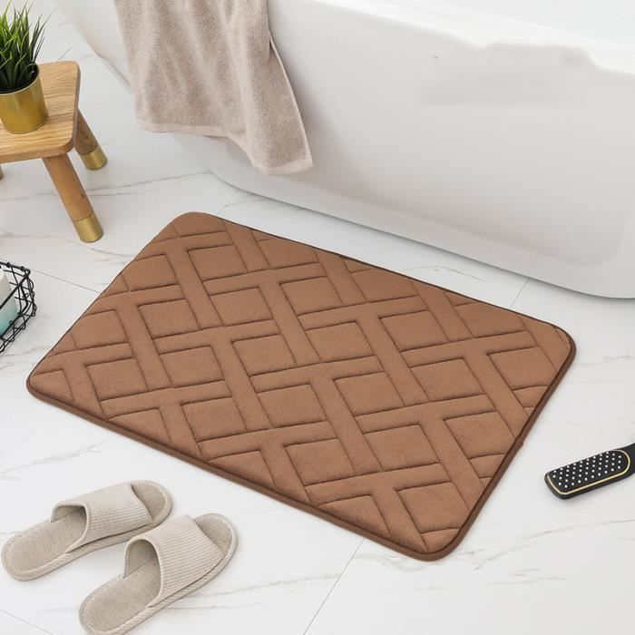 Tapis De Bain Mémoire De Forme Vitamine II – 40x60cm – Kaki – Paris Prix