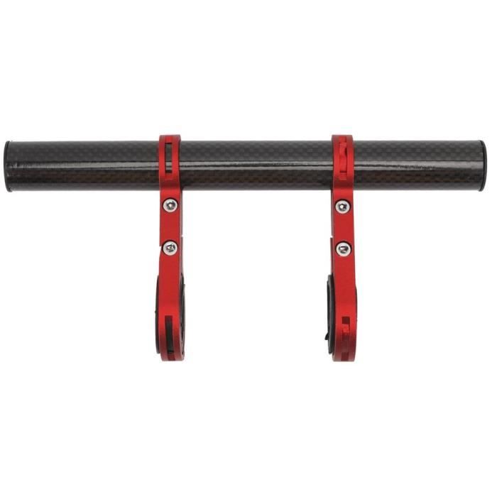 Garosa Support d'extension de guidon en tube de carbone Guidon de vélo Double rallonge de support de montage de support de phare de