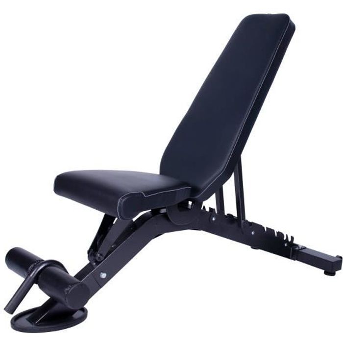 GORILLA SPORTS® Banc de musculation réglable et inclinable 156 x 51 x 114 cm - Banc d'entraînement incliné/décliné 8 positions - Jus