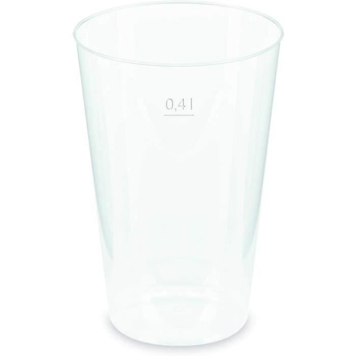 Gobelet plastique transparent 18-20 cl ( lot de 100 )